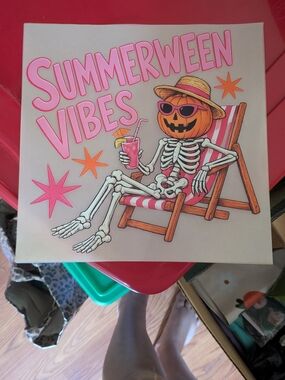 Gildan Pink Summerween Vibes Short Sleeve Tee Graphic